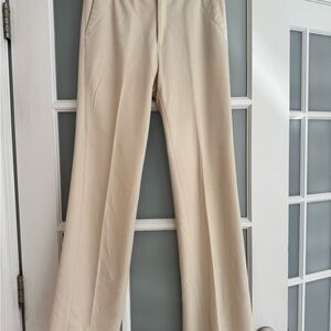 Chic Cream Wide Leg Women's Pants